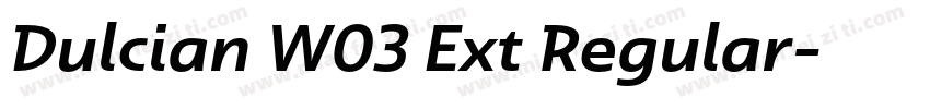 Dulcian W03 Ext Regular字体转换